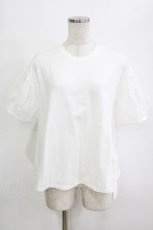 画像1: Jane Marple / Sheer Puffy Sleeve Pullover  off white×off white H-26-01-25-033-JM-TO-KB-ZH (1)