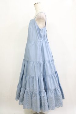 画像2: Jane Marple Dans Le Salon / Typewriter lace tiered dress  ブルー H-26-01-25-004-JM-OP-KB-ZH