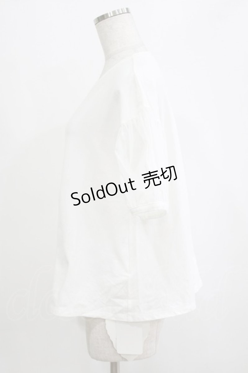 画像2: Jane Marple / Sheer Puffy Sleeve Pullover  off white×off white H-26-01-25-033-JM-TO-KB-ZH (2)