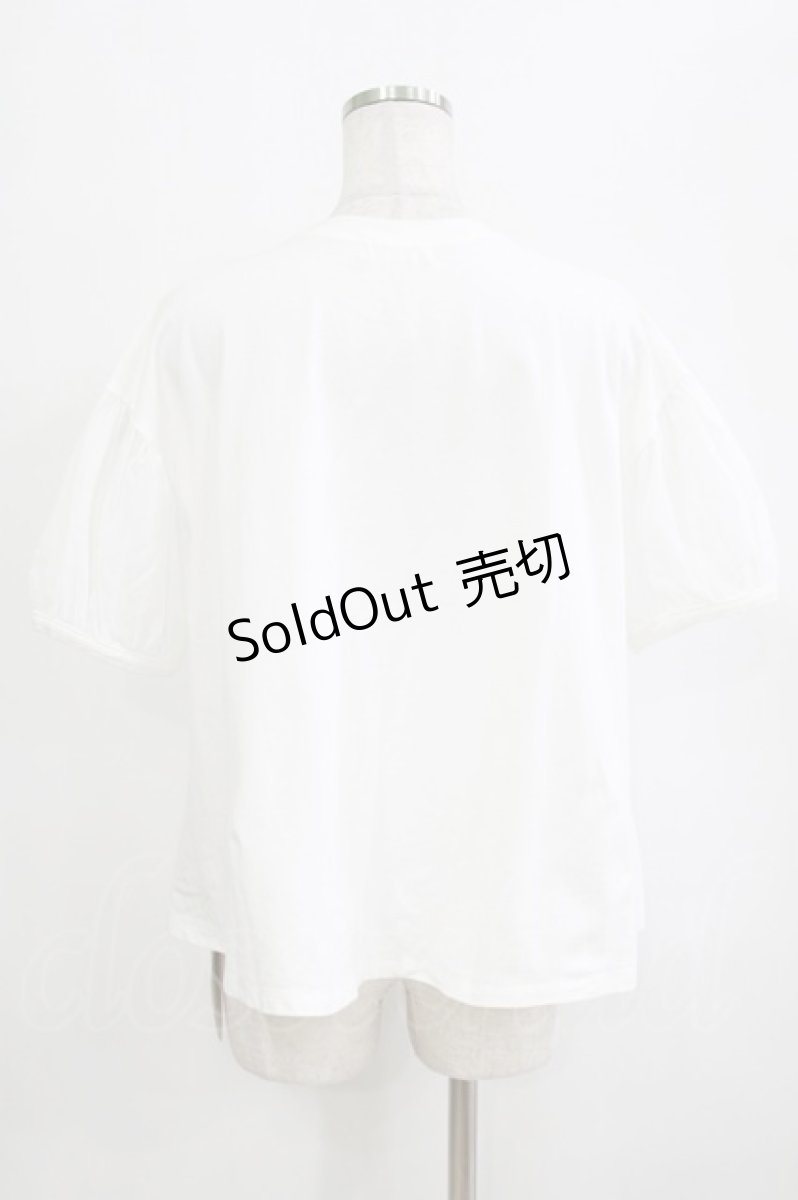 画像3: Jane Marple / Sheer Puffy Sleeve Pullover  off white×off white H-26-01-25-033-JM-TO-KB-ZH (3)