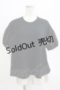 Jane Marple / Sheer Puffy Sleeve Pullover  black×black H-26-01-25-034-JM-TO-KB-ZH