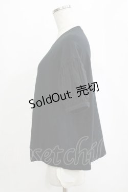 画像2: Jane Marple / Sheer Puffy Sleeve Pullover  black×black H-26-01-25-034-JM-TO-KB-ZH