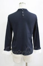 画像3: Jane Marple / High-gauge fraise pleats lace collar pullover  ネイビー H-26-01-25-035-JM-TO-KB-ZH (3)