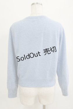 画像3: Jane Marple Dans Le Salon / Angora Yarn grape embroideryカーディガン M サックス H-26-01-25-036-JM-TO-KB-ZH