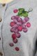 画像4: Jane Marple Dans Le Salon / Angora Yarn grape embroideryカーディガン M サックス H-26-01-25-036-JM-TO-KB-ZH (4)