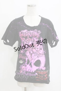 画像1: SEX POT ReVeNGe / ダメージカスタムTシャツ M ブラック H-26-01-25-038-SP-TO-KB-ZH
