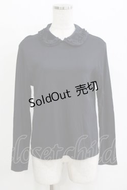 画像1: Jane Marple / ベロアカラープルオーバー  ネイビー H-26-01-25-039-JM-TO-KB-ZH