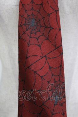画像2: BPN / 蜘蛛の巣柄ネクタイ  赤 H-26-01-25-051-GO-ZA-KB-ZH