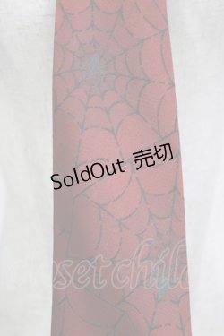 画像2: BPN / 蜘蛛の巣柄ネクタイ  赤 H-26-01-25-051-GO-ZA-KB-ZH