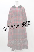 Jane Marple / Wool tartan dormitory dress  レッド H-26-01-25-1029-JM-OP-KB-ZH