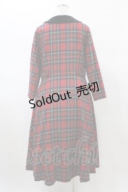 画像2: Jane Marple / Wool tartan dormitory dress  レッド H-26-01-25-1029-JM-OP-KB-ZH