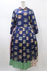 画像1: Jane Marple Dans Le Salon / Royal bone china patchwork dress  ブルーミックス H-26-01-25-1030-JM-OP-KB-ZH (1)