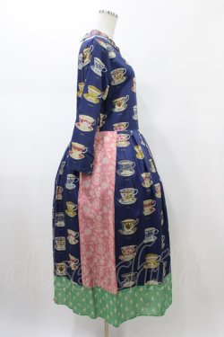 画像3: Jane Marple Dans Le Salon / Royal bone china patchwork dress  ブルーミックス H-26-01-25-1030-JM-OP-KB-ZH