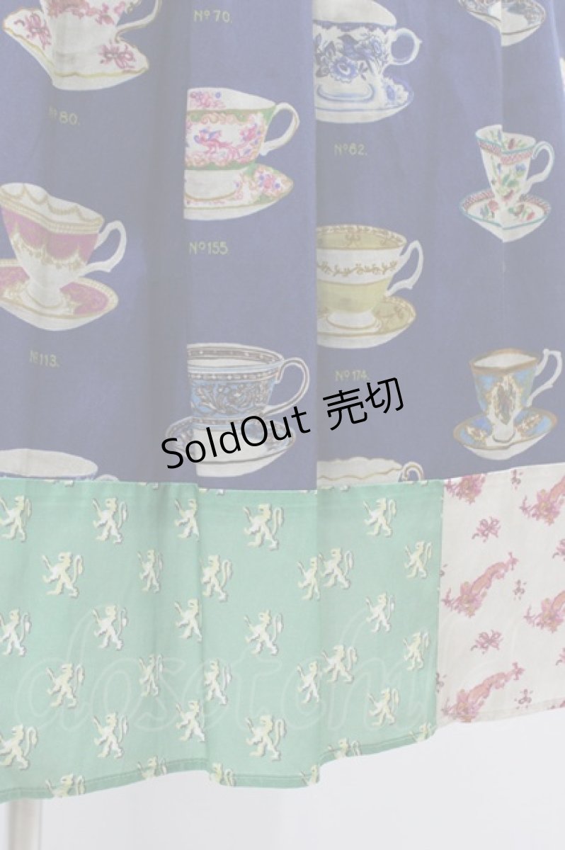 画像5: Jane Marple Dans Le Salon / Royal bone china patchwork dress  ブルーミックス H-26-01-25-1030-JM-OP-KB-ZH (5)