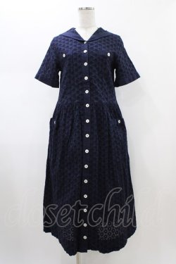 画像1: Jane Marple Dans Le Salon / Lace sailor dress  ネイビー H-26-01-25-1032-JM-OP-KB-ZH