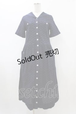 画像1: Jane Marple Dans Le Salon / Lace sailor dress  ネイビー H-26-01-25-1032-JM-OP-KB-ZH