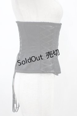 画像3: abilletage / ローズサテンミニコルセット 3 ブラック H-26-01-25-1006-GO-ZA-KB-ZH