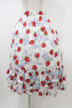 画像1: Jane Marple / A day in jouyフリルトリミングスカート  Blue×Silver grey H-26-01-25-1037-JM-SK-KB-ZH