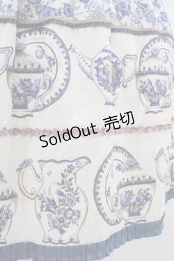 画像4: Jane Marple Dans Le Salon / マイセンコレクションロングスカート M ブルー H-26-01-25-1038-JM-SK-KB-ZH