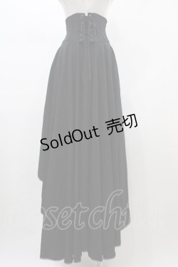 画像2: Moi-meme-Moitie / コルセットオーバースカート  黒 H-26-01-25-1040-MO-SK-KB-ZH