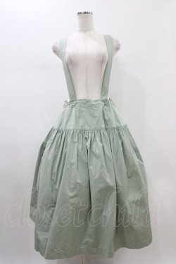 画像1: Jane Marple / Vintage Burberry Suspenders Skirt  ミントグリーン H-26-01-25-1042-JM-SK-KB-ZH