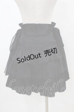 画像2: BPN / シフォンリボンフリルスカート  ブラック H-26-01-25-1044-GO-SK-KB-ZH