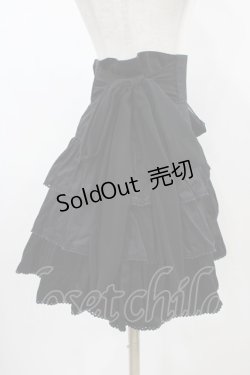 画像3: BPN / シフォンリボンフリルスカート  ブラック H-26-01-25-1044-GO-SK-KB-ZH