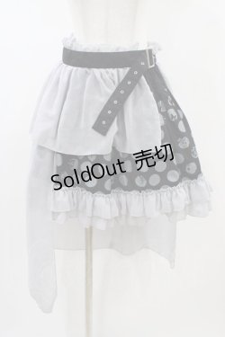 画像1: PUTUMAYO / シフォンレイヤードドットスカート  ブラック×グレー H-26-01-25-1045-PT-SK-KB-ZH