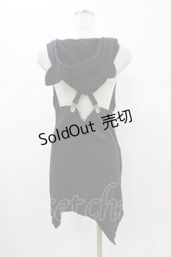 画像2: PEACE NOW / ネコミミフードジレ  ブラック H-26-01-25-1046-PU-TO-KB-ZH