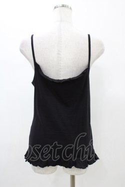 画像2: BPN / レイヤード風フリルキャミ  ブラック H-26-01-25-1048-GO-TO-KB-ZH