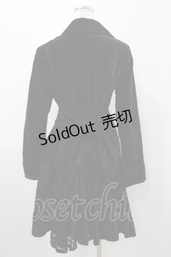 画像2: FRILL / レース切替プリント別珍コート  ブラック H-26-01-25-1009-HN-CO-KB-ZH