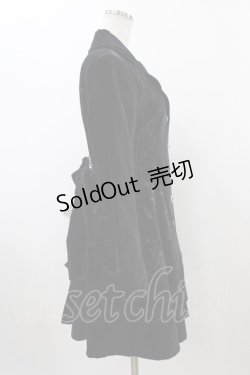 画像3: FRILL / レース切替プリント別珍コート  ブラック H-26-01-25-1009-HN-CO-KB-ZH