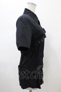 画像3: BPN FOR MEN / ベルテッドブラウス  ブラック H-26-01-25-1011-GO-BL-KB-ZH
