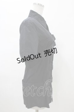 画像3: BPN FOR MEN / ベルテッドブラウス  ブラック H-26-01-25-1011-GO-BL-KB-ZH