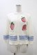 画像1: Jane Marple / Strawberryとクロッシュレースのカーディガン  オフホワイト×ブルー H-26-01-25-1013-JM-TO-KB-ZH (1)