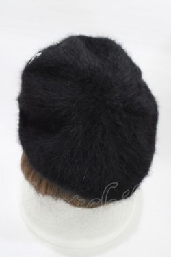 画像2: DimMoire / ロゴ刺繍ファーベレー  ブラック H-26-01-25-1002-0-AC-KB-ZH