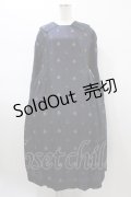 Jane Marple / British jacquard tablier dress  ネイビー H-26-01-25-1016-JM-OP-KB-ZH