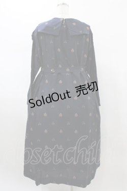 画像2: Jane Marple / British jacquard tablier dress  ネイビー H-26-01-25-1016-JM-OP-KB-ZH