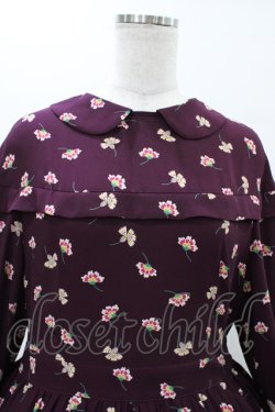 画像4: Jane Marple Dans Le Salon / Floating flowers afternoon dress  ワイン H-26-01-25-1017-JM-OP-KB-ZH