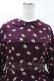 画像4: Jane Marple Dans Le Salon / Floating flowers afternoon dress  ワイン H-26-01-25-1017-JM-OP-KB-ZH (4)