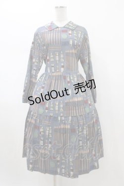 画像1: Jane Marple / Painting Kitティアードドレス  スティールブルー H-26-01-25-1018-JM-OP-KB-ZH