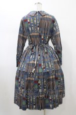 画像2: Jane Marple / Painting Kitティアードドレス  スティールブルー H-26-01-25-1018-JM-OP-KB-ZH (2)