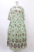 Jane Marple Dans Le Salon / Viola gardenラウンドカラードレス  シトロングリーン H-26-01-25-1019-JM-OP-KB-ZH