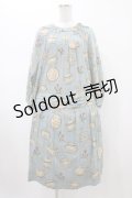 Jane Marple / Tea for two fluffy dress  ブルーグレー H-26-01-25-1020-JM-OP-KB-ZH