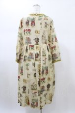 画像2: Jane Marple / Alice's dictionaryタブリエドレス  アイボリー×マスタード H-26-01-25-1021-JM-OP-KB-ZH (2)