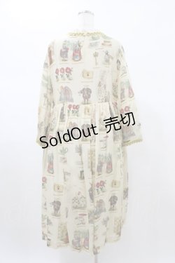 画像2: Jane Marple / Alice's dictionaryタブリエドレス  アイボリー×マスタード H-26-01-25-1021-JM-OP-KB-ZH