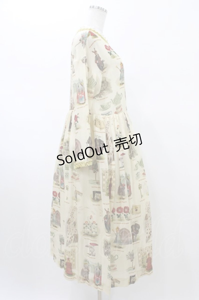 画像3: Jane Marple / Alice's dictionaryタブリエドレス  アイボリー×マスタード H-26-01-25-1021-JM-OP-KB-ZH (3)