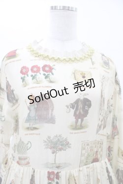 画像4: Jane Marple / Alice's dictionaryタブリエドレス  アイボリー×マスタード H-26-01-25-1021-JM-OP-KB-ZH