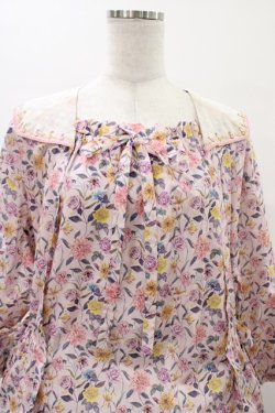 画像4: Jane Marple Dans Le Salon / Gouache gardenのタブリエドレス  ピンク H-26-01-25-1022-JM-OP-KB-ZH