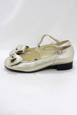 画像2: Shirley Temple / リボンストラップシューズ 24.5cm ゴールド H-26-01-25-060-ET-SH-KB-ZH